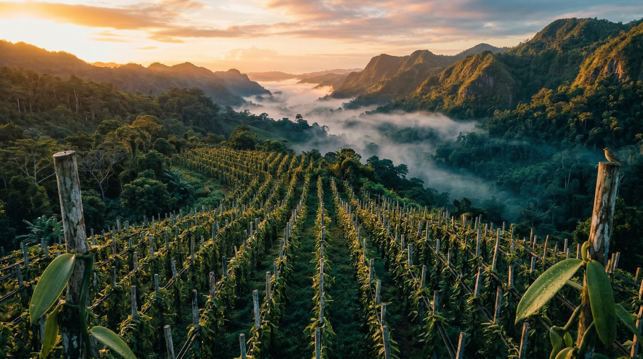Plantation de vanille Bourbon NutriaFly région SAVA Madagascar — 100 hectares grossiste export