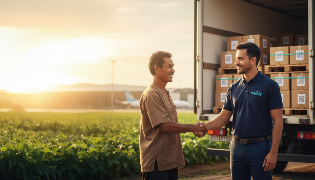 NutriaFly avec des agriculteurs coopérateurs de Madagascar — sourcing agricole direct